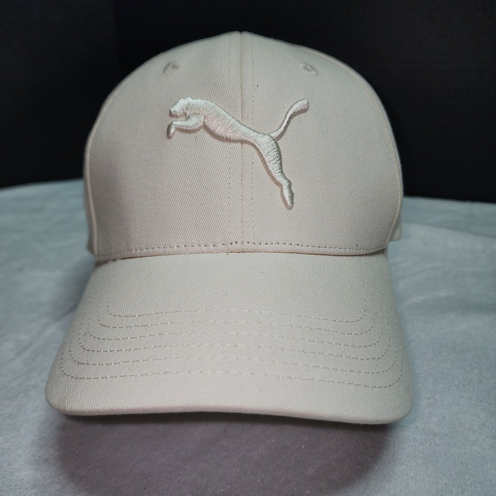 PUMA Slideback Hat White One Size Adjustable Embroidered